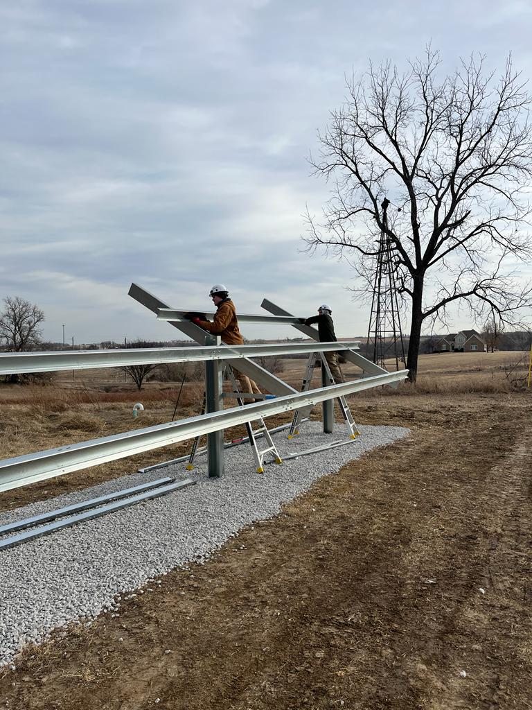 Kansas Solar Systems Ground Mount structure Installation